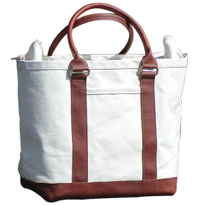 The Sturdy Canvas Leather Fusion Boat Tote Bag